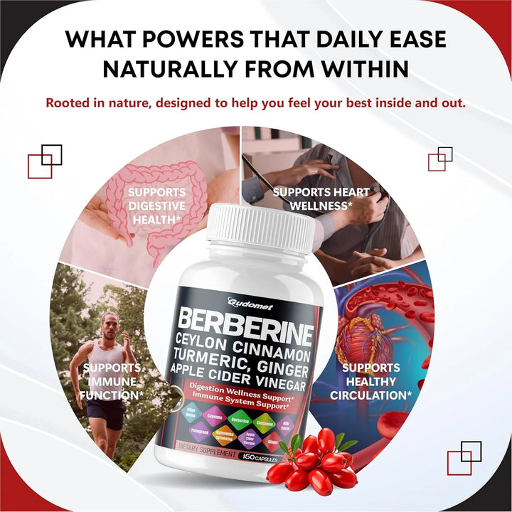 Berberina 12000 Mg Canela Ceilán 4500 Mg Extracto Melón Amar - Imagen 3