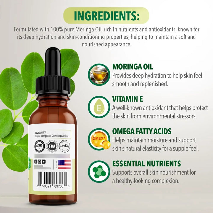 Aceite De Moringa Puro Hidratación Profunda Reparación Piel - Imagen 7