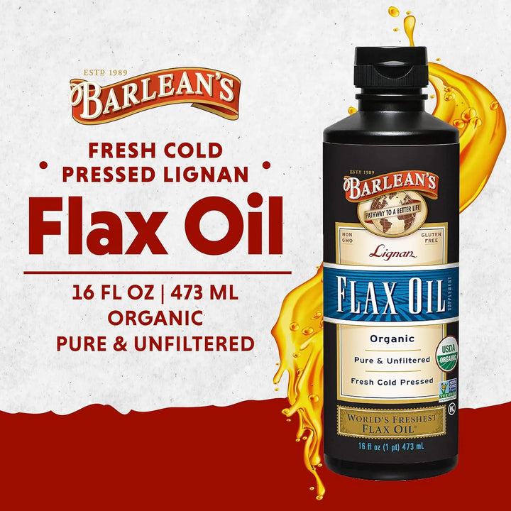 Aceite De Linaza Orgánico 7230mg Ala Omega-3 Premium 473 Ml - Imagen 2