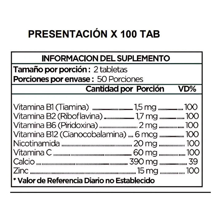Complejo Vitaminas B1 B2 B6 B12 - Imagen 2