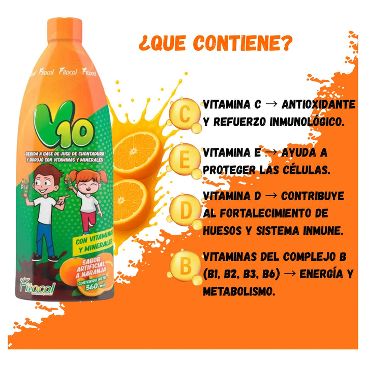 Kit V10 360ml Y Parasivitta 30 Ml Naranja - Imagen 6