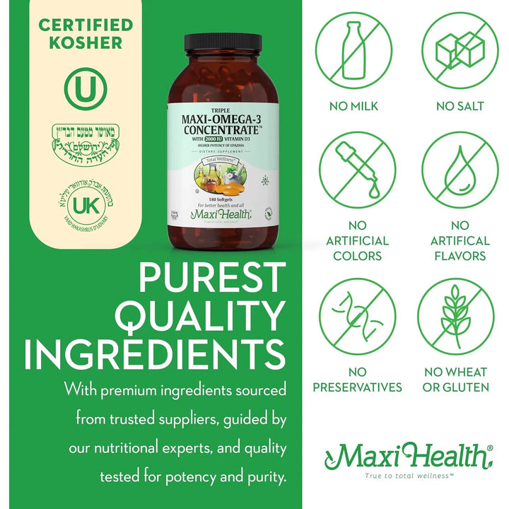 Aceite De Pescado Omega-3 Triple Concentrado Con 2000 Iu De - Imagen 5