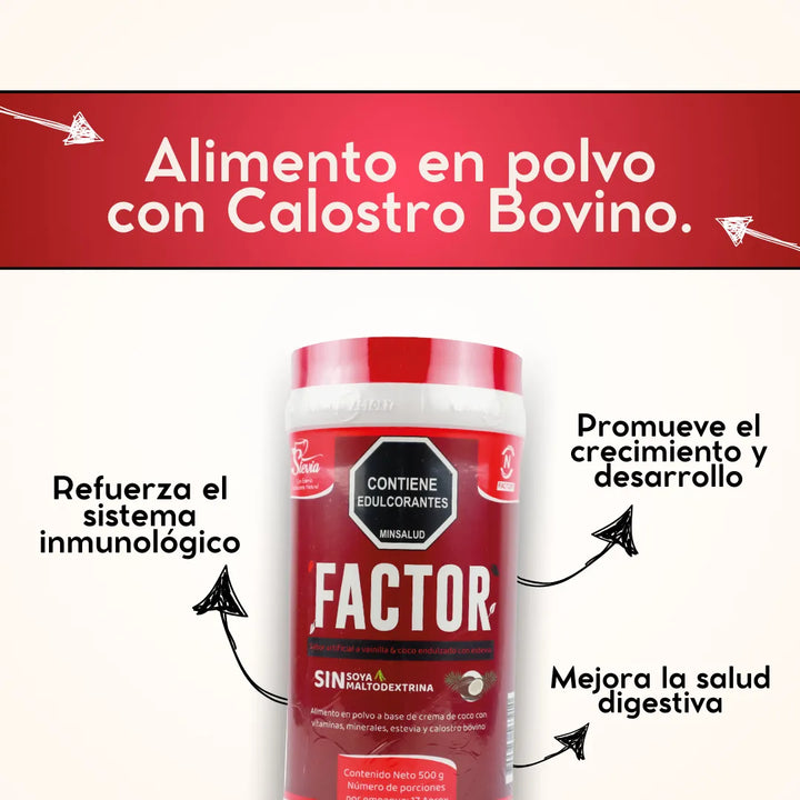 Factor Calostro Bovino Nutrition Factory 500g D - Imagen 2