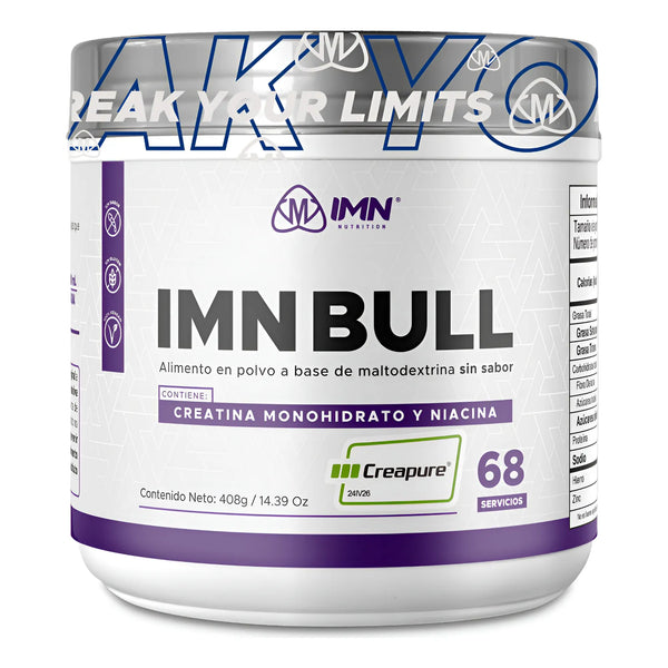 Creatina Imn Bull Creapure 408g Sin Sabor - Imagen 1