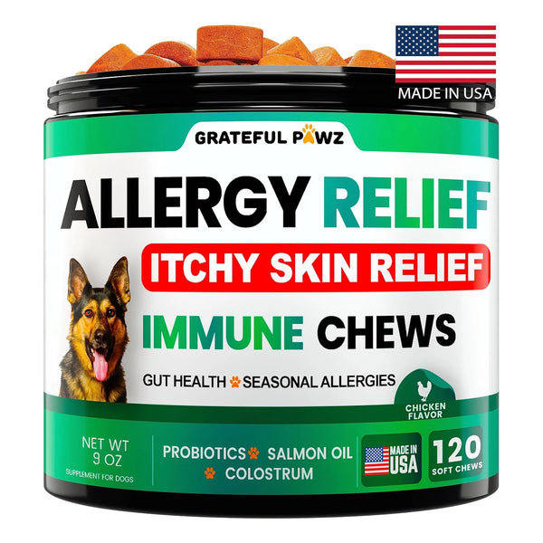 Masticables Para Perros Alivio Picazón Probióticos Omega 3 Sabor Pollo