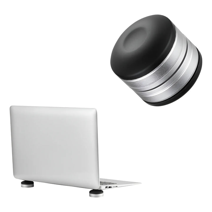 Almohadillas Elevadoras Para Laptop Soporte Ventilación Colo Negro / Plateado - Imagen 1
