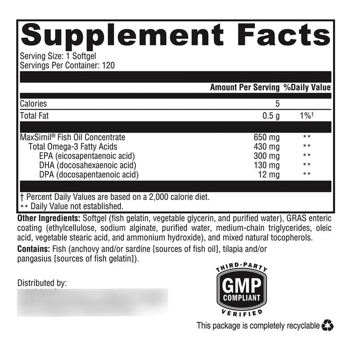 Aceite De Pescado Omega-3 En Cápsulas Pequeñas Con Epa Dha D - Imagen 7