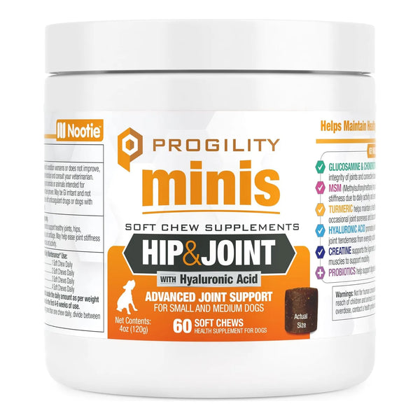 Nootie Progility Mini Masticables Para Perros Pequeños Y Medianos 60 Unidades