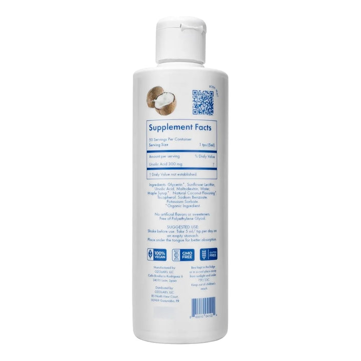 Ácido Ursólico Liposomal Orgánico Sabor Coco 250 Ml Rico En - Imagen 2