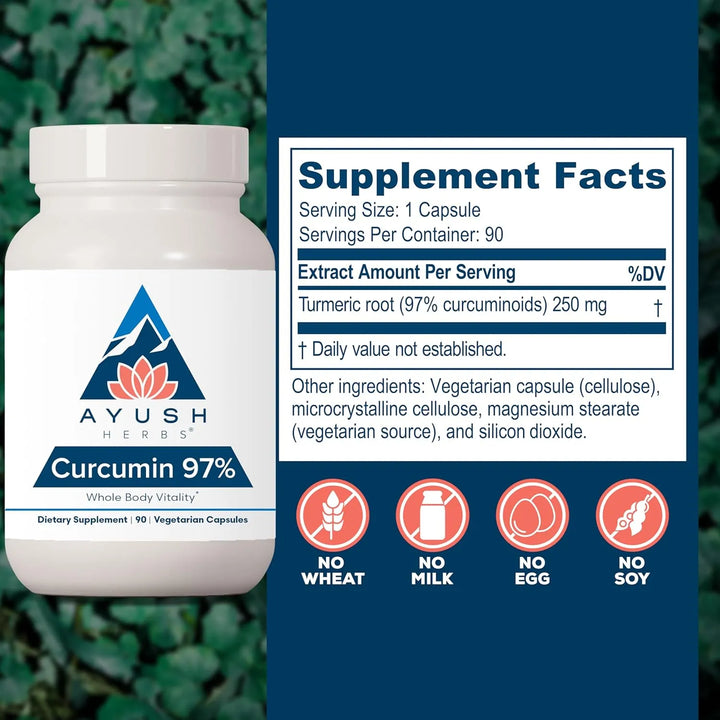 Cápsulas De Cúrcuma 97% Para Apoyo Integral Del Cuerpo 90 Un - Imagen 3