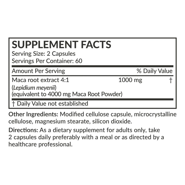 Raíz De Maca Extra Fuerte 4000 Mg Para Energía Resistencia S - Imagen 6