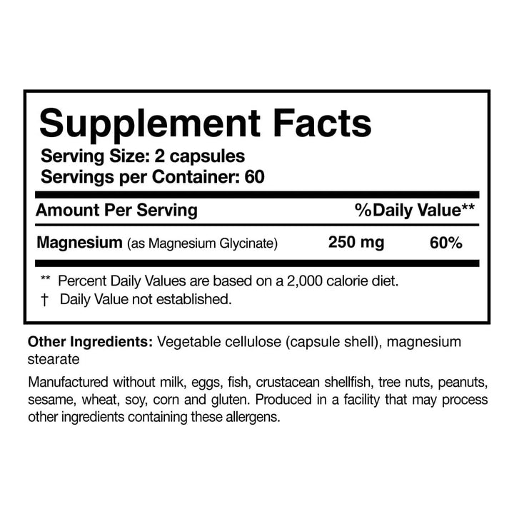 Cápsulas De Glicinato De Magnesio Alta Absorción 125 Mg Para - Imagen 5