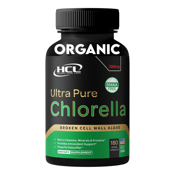 Cápsulas Orgánicas De Chlorella 3000 Mg Con Pared Celular Ag - Imagen 1