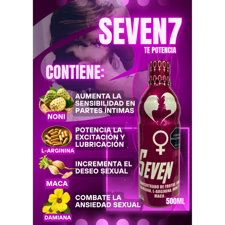Potenciador Femenino Seven7 Energía Vitalidad Y Desempeño Uva - Imagen 9