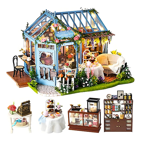 Kit Casa De Muñecas En Miniatura Con Muebles CuteBee Manual Visual Incluido