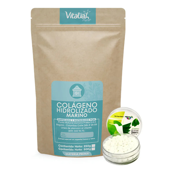 Colágeno Marino Vitaliah Puro 500g + Mentas Vitaliah - Imagen 1