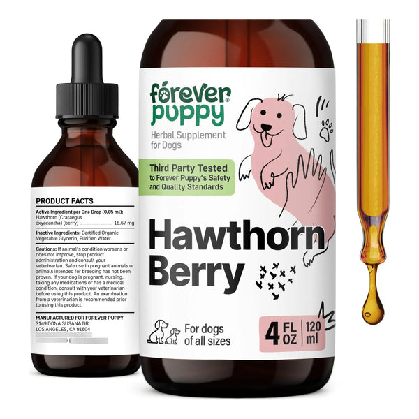 Tintura De Bayas De Espino Para Perros Antioxidante Salud Cardíaca 4 Oz