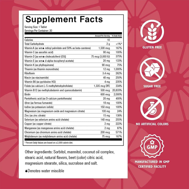 Masticables De Hierro 18 Mg Multivitamínico Esencial Para Ba - Imagen 5