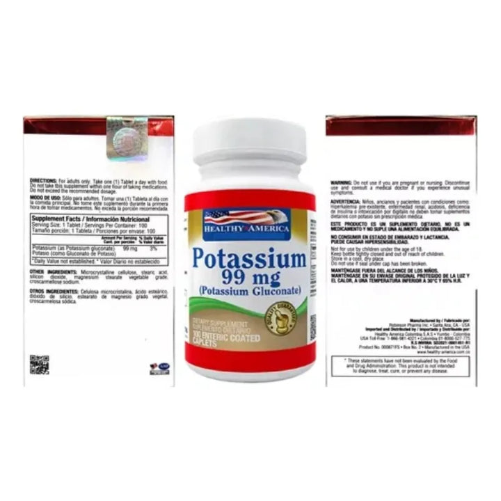 Potasio 99mg X100 Healthy America  - Imagen 6