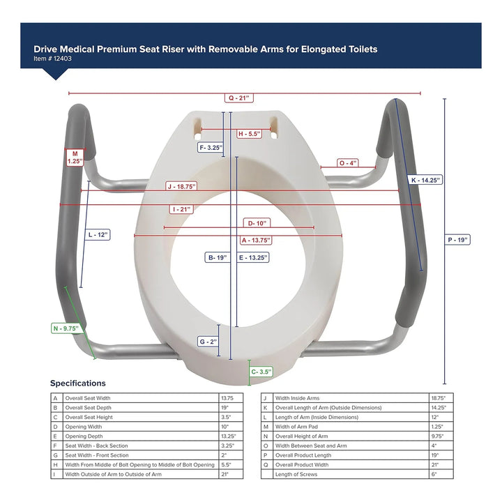 Asiento Elevador Premium Con Brazos Desmontables Blanco - Imagen 3