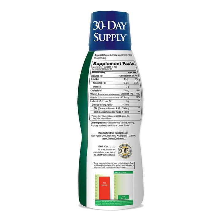 Aceite De Hígado De Bacalao Islandés 1144 Mg Omega 3 Sabor L - Imagen 2