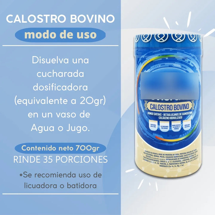 2 Calostro Bovino Resvisfactor Inmunidad Y Defensas Vainilla - Imagen 6