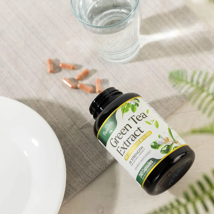 Cápsulas De Extracto De Té Verde 1000 Mg Con Egcg 98% Polife - Imagen 9