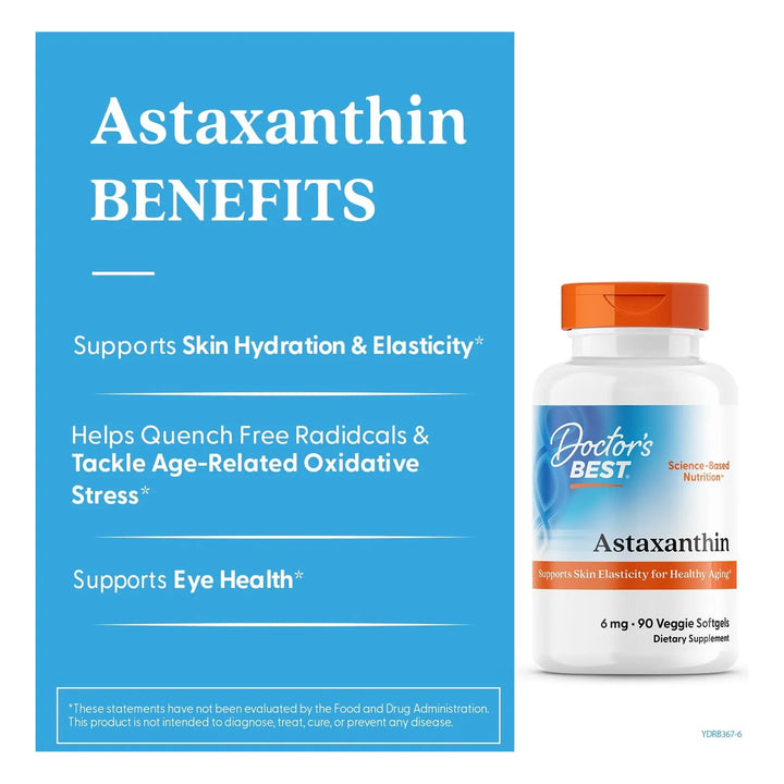 Antioxidante Astaxantina 6 Mg Cuidado Piel Y Salud Ocular 90 - Imagen 2