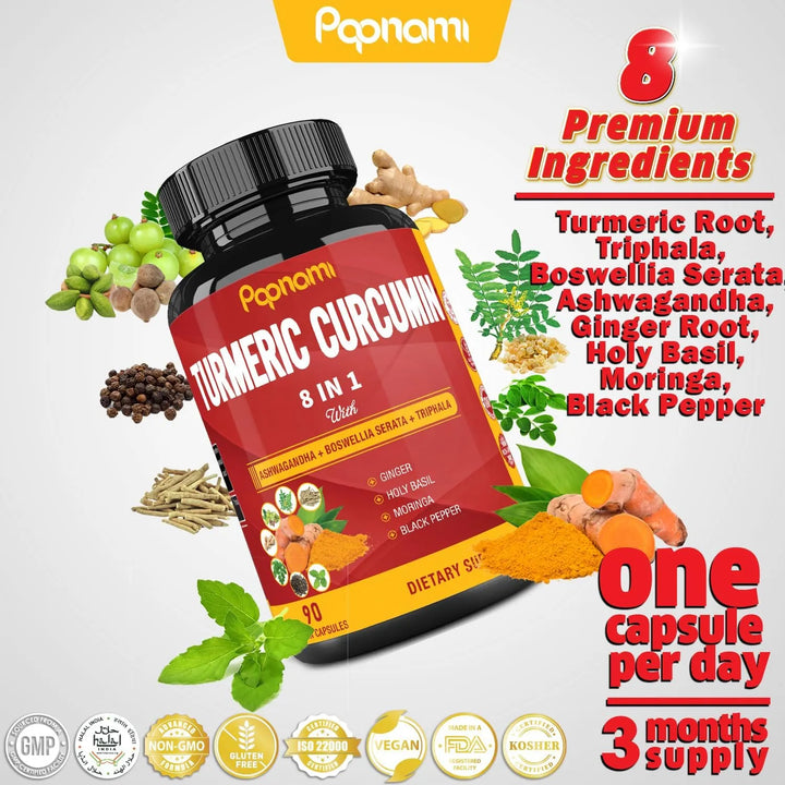 Cápsulas De Curcumina De Cúrcuma 8100 Mg 90 Dosis Respaldo I - Imagen 5