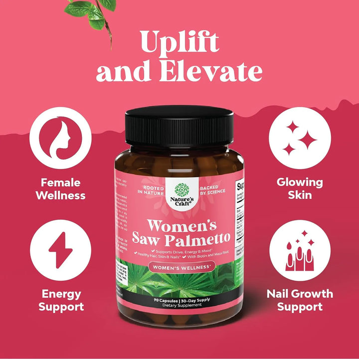 Palmetto De Sierra Extra Fuerte Para Mujeres Con Biotina Síl - Imagen 4