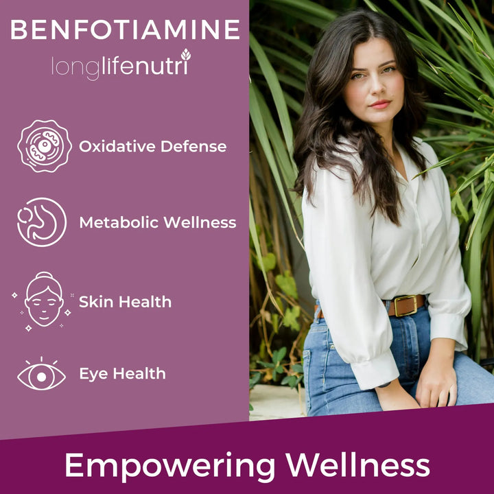 Benfotiamina 300 Mg 180 Cápsulas Vegetales Apoyo Nervios Cir - Imagen 4