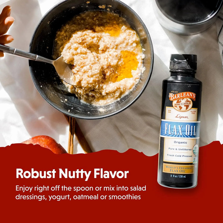 Aceite De Linaza Orgánico 7230mg Ala Omega-3 Premium 473 Ml - Imagen 3