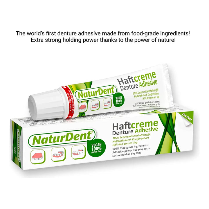Adhesivo Natural Fuerte Para Dentaduras Postizas Mantiene Fi - Imagen 2