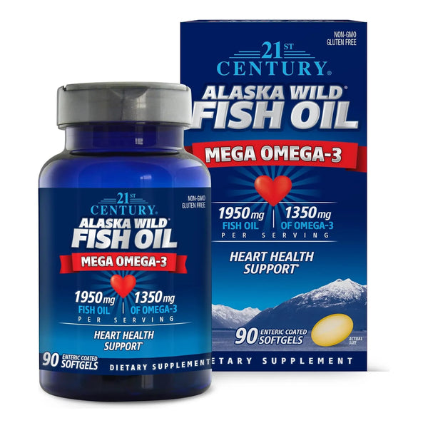 Capsulas Blandas Aceite De Pescado Silvestre Alaska 90 Unidades Corazon Sano Sin Eructos