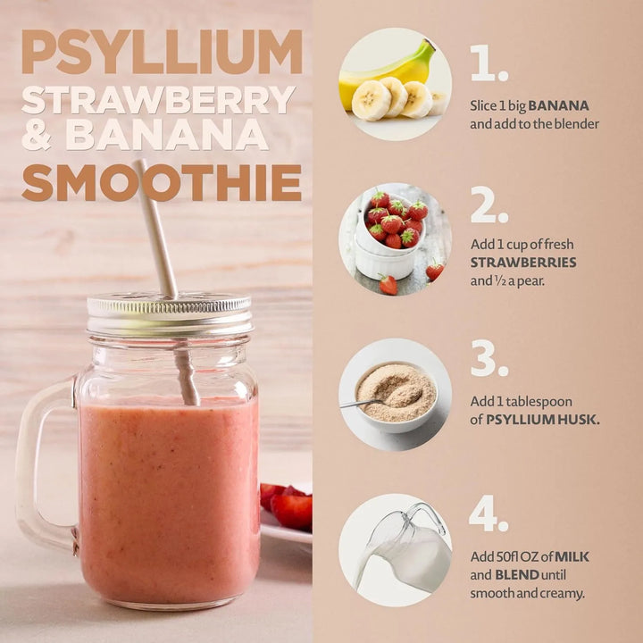 Cáscara De Psyllium Orgánica 680g Fibra Pura Ideal Para Diet - Imagen 4