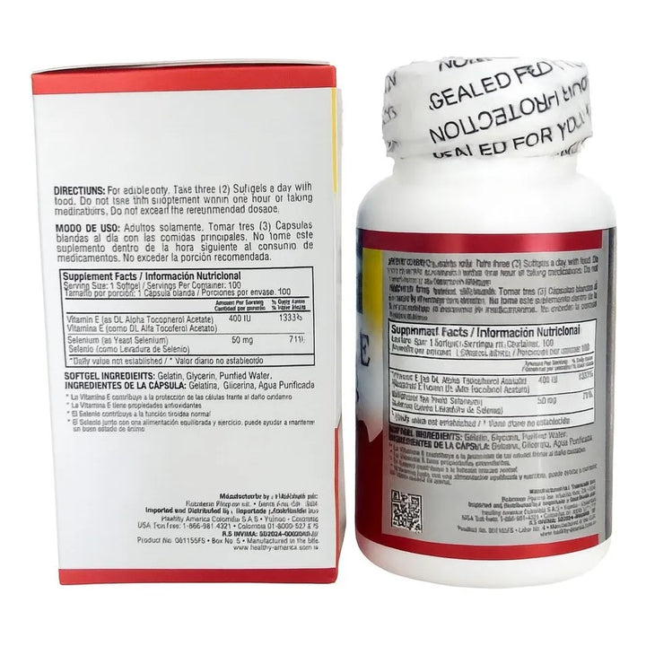 Vitamina E 400  Selenio X 100 Na - Imagen 2