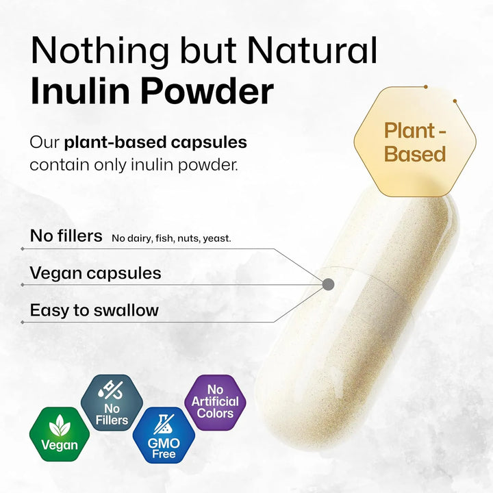 Cápsulas Inulina Polvo 1200 Mg 100 Unidades Fibra Soluble Pu - Imagen 4