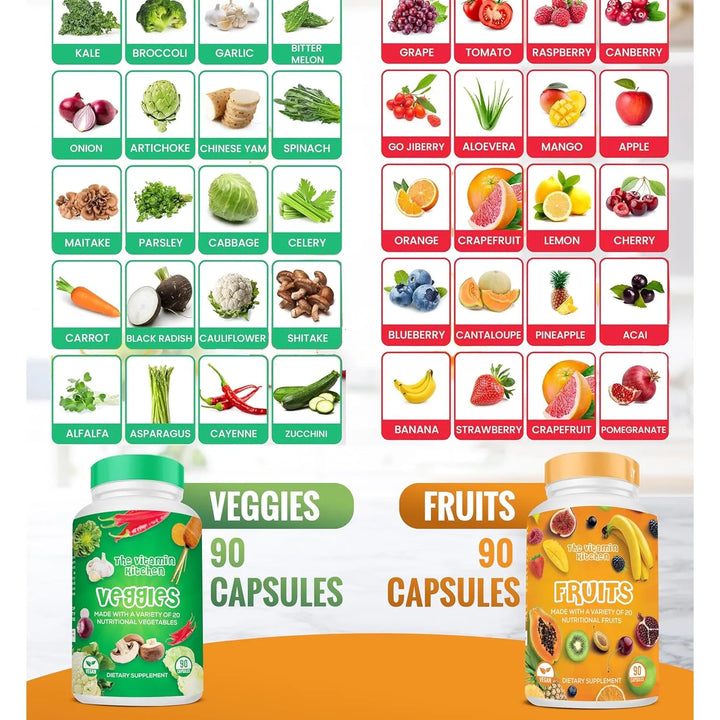 Cápsulas De Superalimentos De Frutas Y Verduras 90 Unidades - Imagen 3