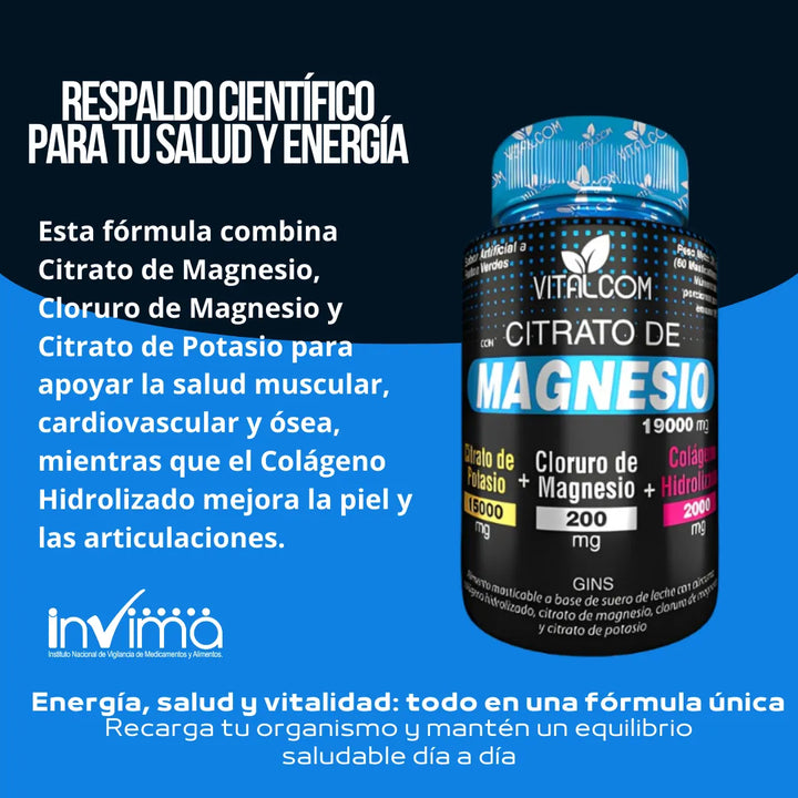 Citrato Magnesio Potasio Capsulas Natural - Imagen 4