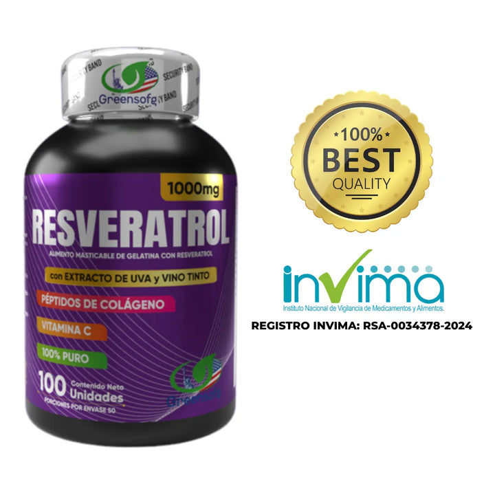 Resveratrol 1000mg 100 Capsulas N/a - Imagen 9