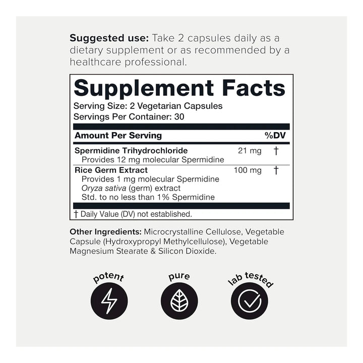 Espermidina Ultra Concentrada 22 Mg Extracto De Germen De Ar - Imagen 2