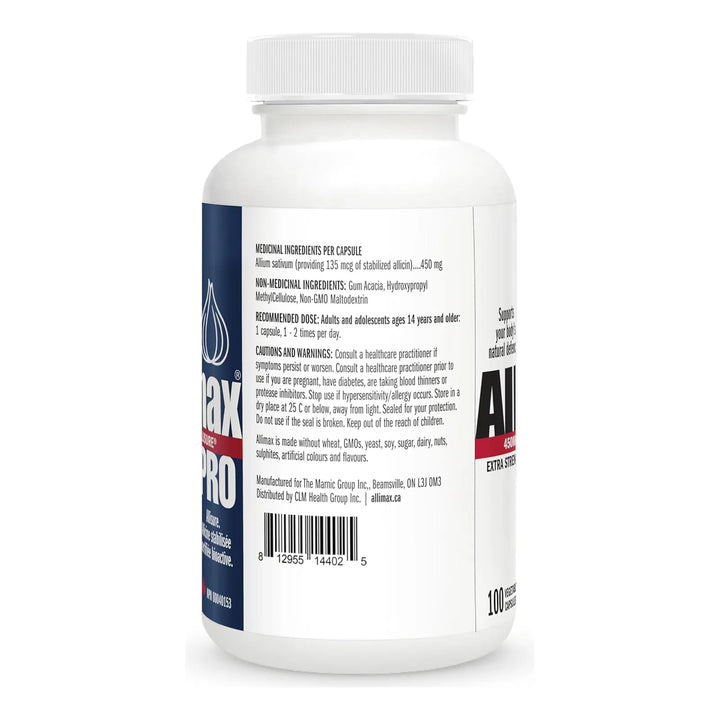 Alicina Ajo 450mg 100 Cápsulas Vegetales Apoyo Inmunológico - Imagen 2