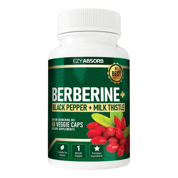 Berberina 500 Mg 60 Cápsulas Activador Metabólico La-3 Ampk - Imagen 1