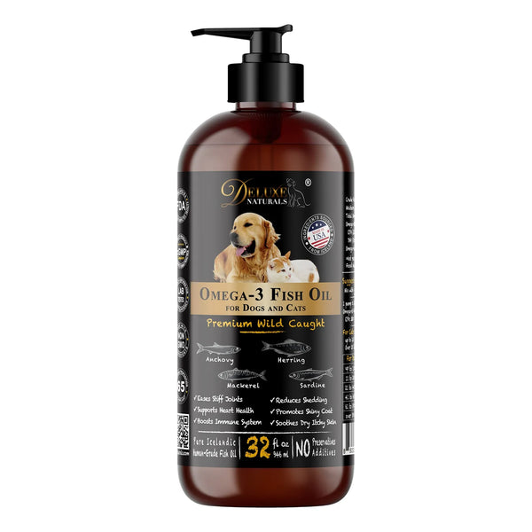 Aceite De Pescado Omega 3 Para Perros Y Gatos Piel Brillante Y Articulaciones Fuertes