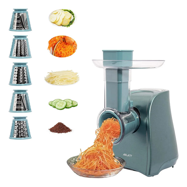 Rallador Electrico Profesional 5 Conos Para Frutas Verduras Y Queso