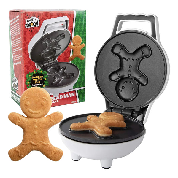 Mini Gofrera Hombre Pan Jengibre Navidad Waffles Divertidos Antiadherente