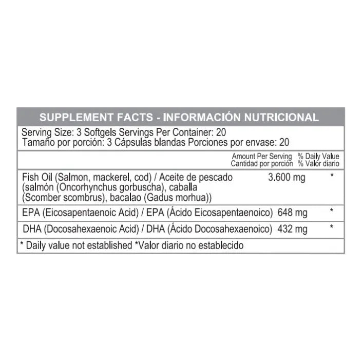 Omega 3 Fish Oil 1200mg X 100 - N.a. - Imagen 2