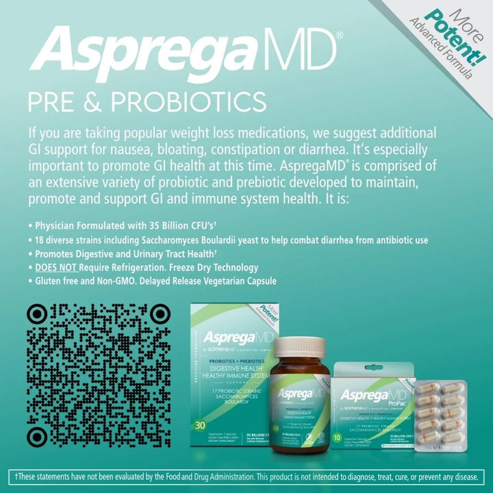 Asprega Probiotic Prebiótico 35 Mil Millones Ufc Para Salud - Imagen 7