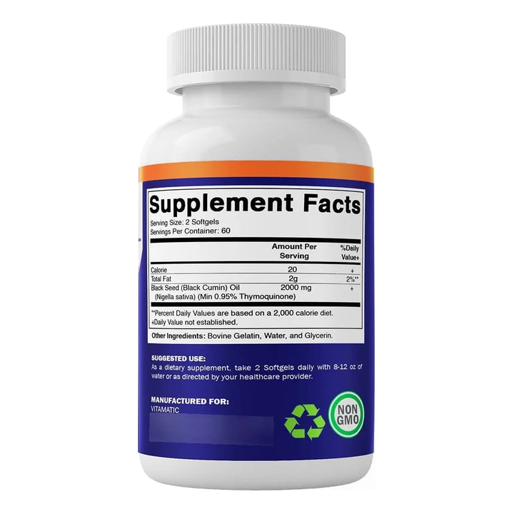 Aceite De Semilla Negra 2000 Mg 120 Cápsulas Blandas Prensad - Imagen 7