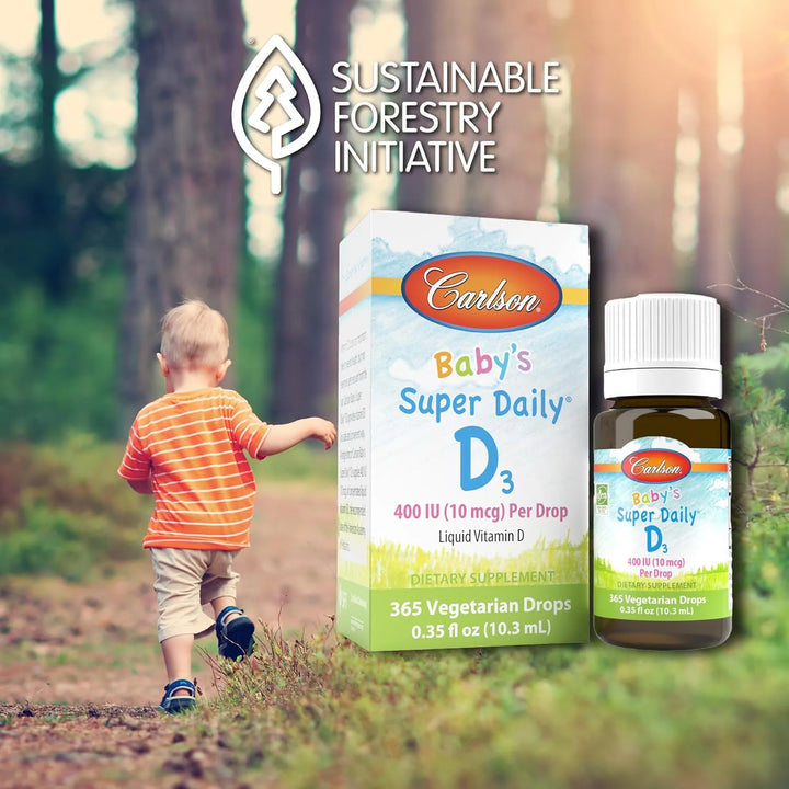 Carlson Baby Super Daily D3 400 Ui 10 Mcg Bebes 365 Gotas - Imagen 5
